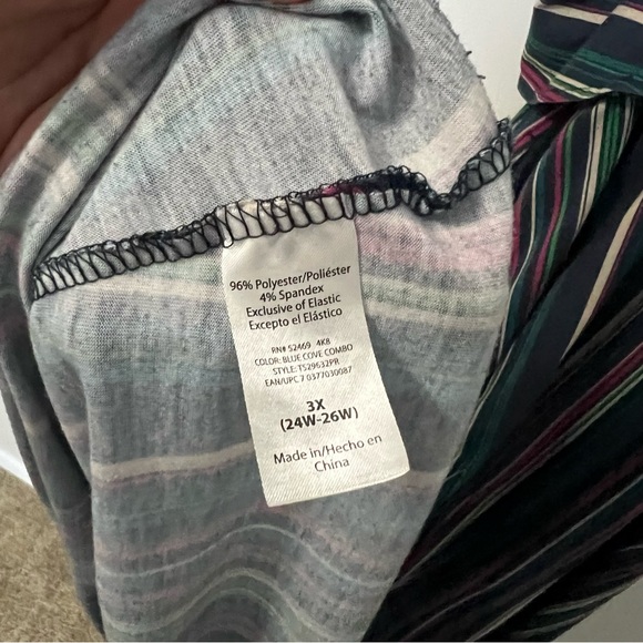 Terra and Sky Striped Dress 3x - Picture 6 of 6